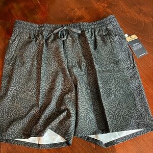 Quicksilver Amphibian Taxer Gray Patterned swim Shorts, XL, NWT